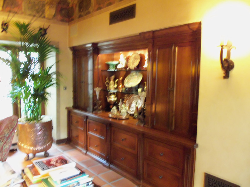 Cherry wood china cabinet display showcase