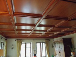 Coffer ceiling with Douglas fir alt view