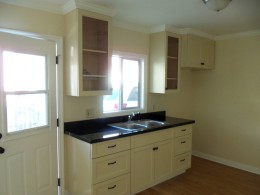 Kitchen with absolute black granite counter top alt view 1