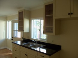 Kitchen with absolute black granite counter top alt view 2