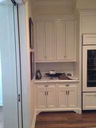 kitchen cabinets with custom feet/leg